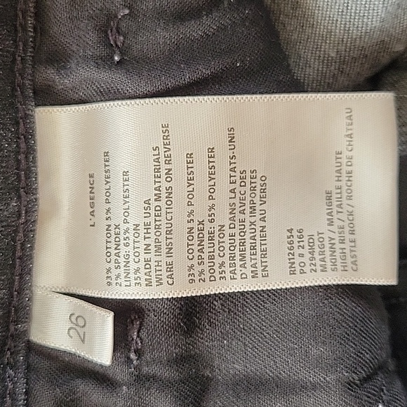 L'Agence Margot High Rise Castle Rock Skinny Jeans - Size 26 - Picture 9 of 9